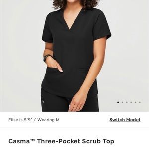 Figs three pocket Casma scrub top